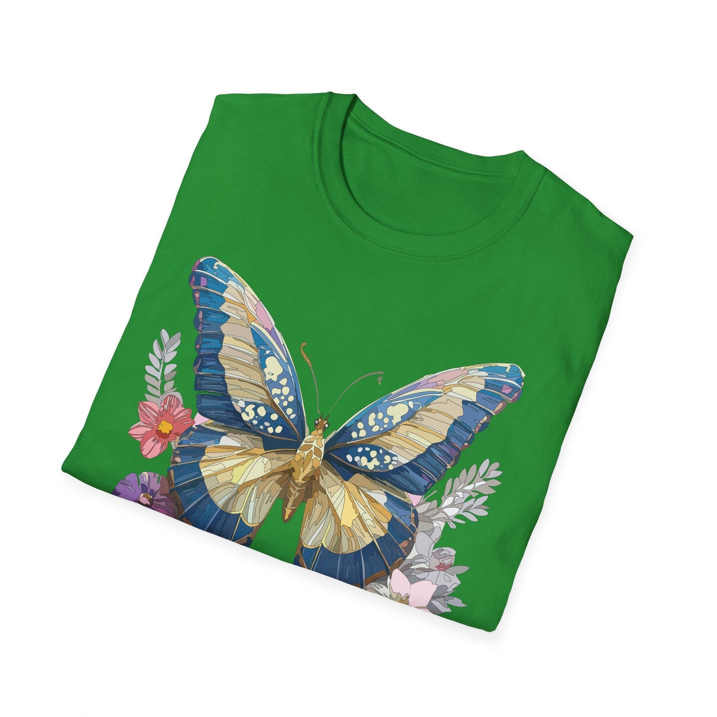 Butterfly Unisex Short Sleeve Tee Shirt Gildan Softstyle 64000 Monarch Design Graphic Tee