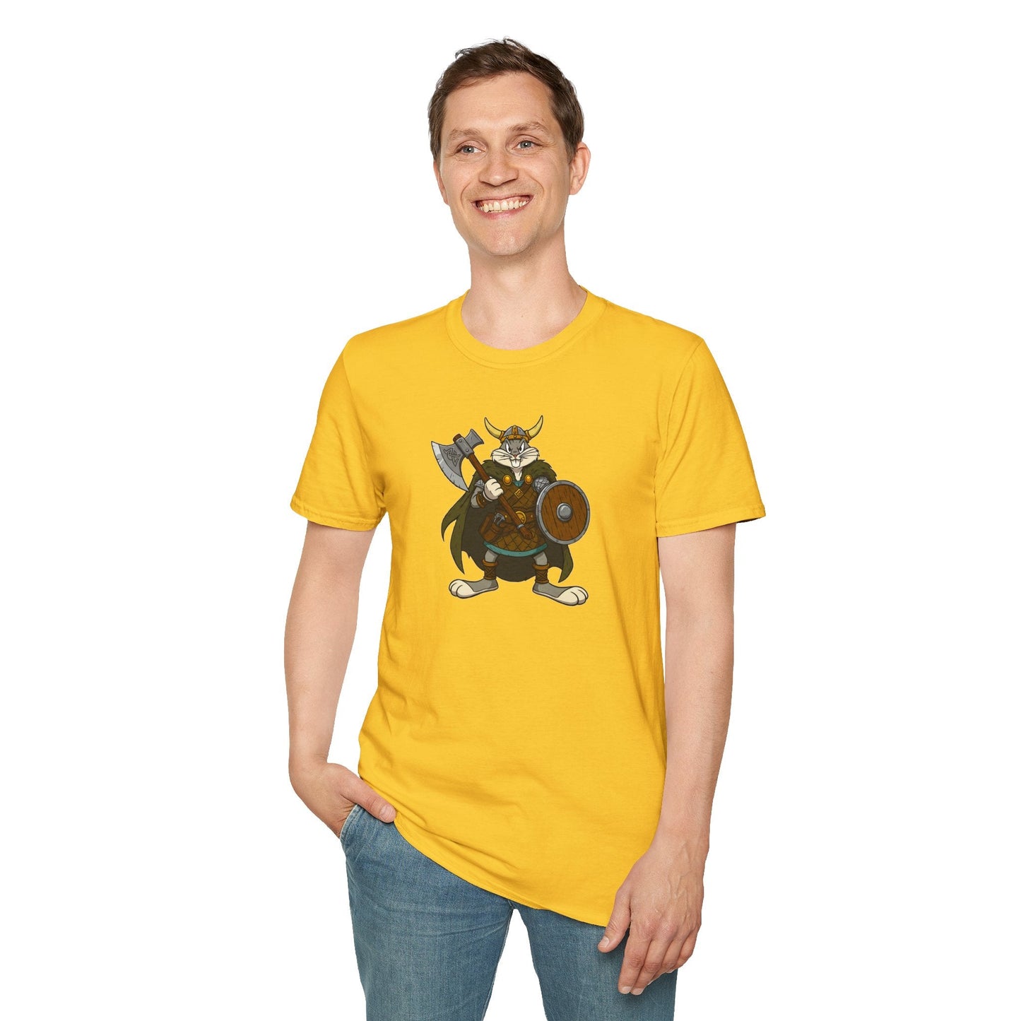 Cartoon Bunny Graphic Unisex Cotton Animal Animation Artwork Design Tee 6