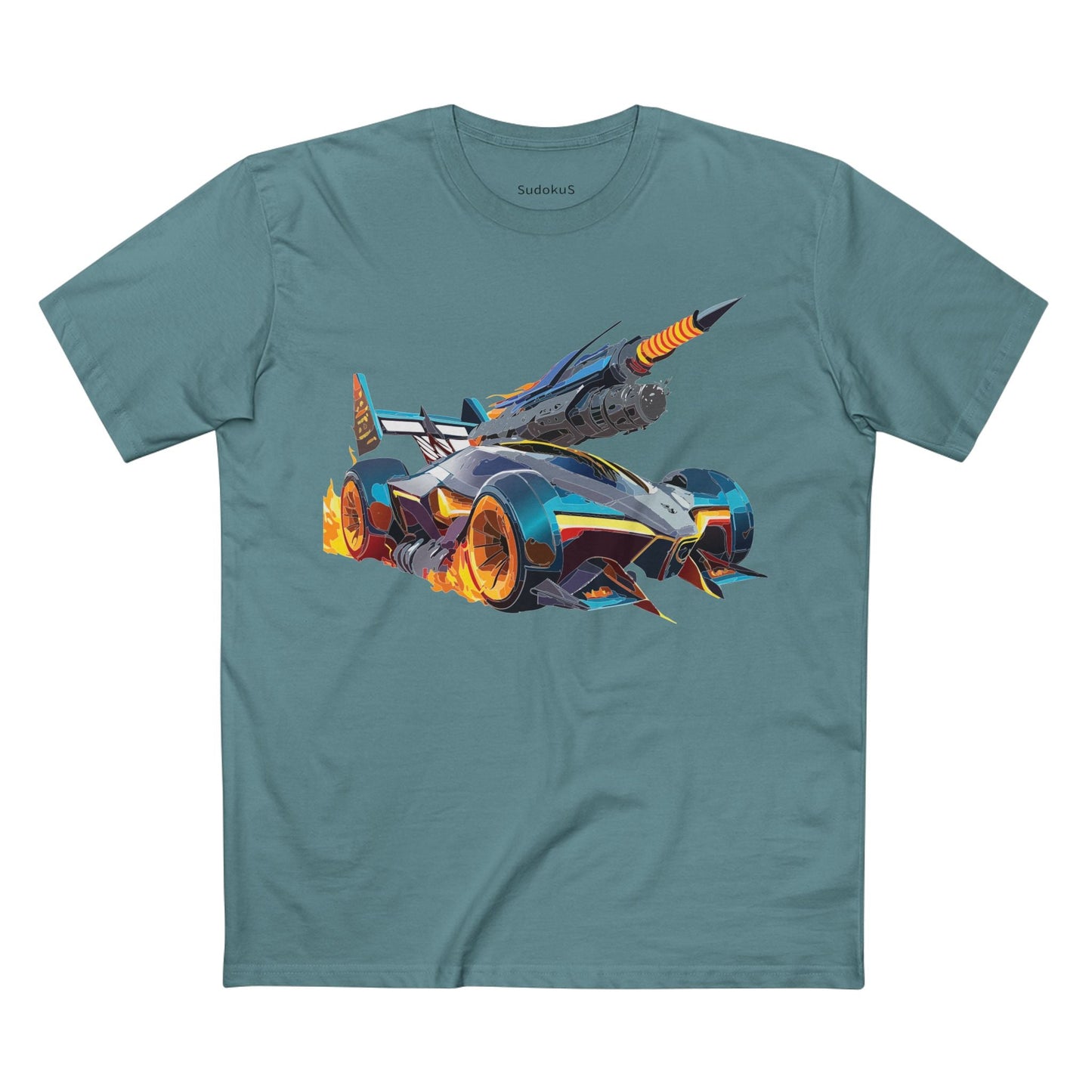 Car Graphic Unisex 100 Cotton Staple Tee 5
