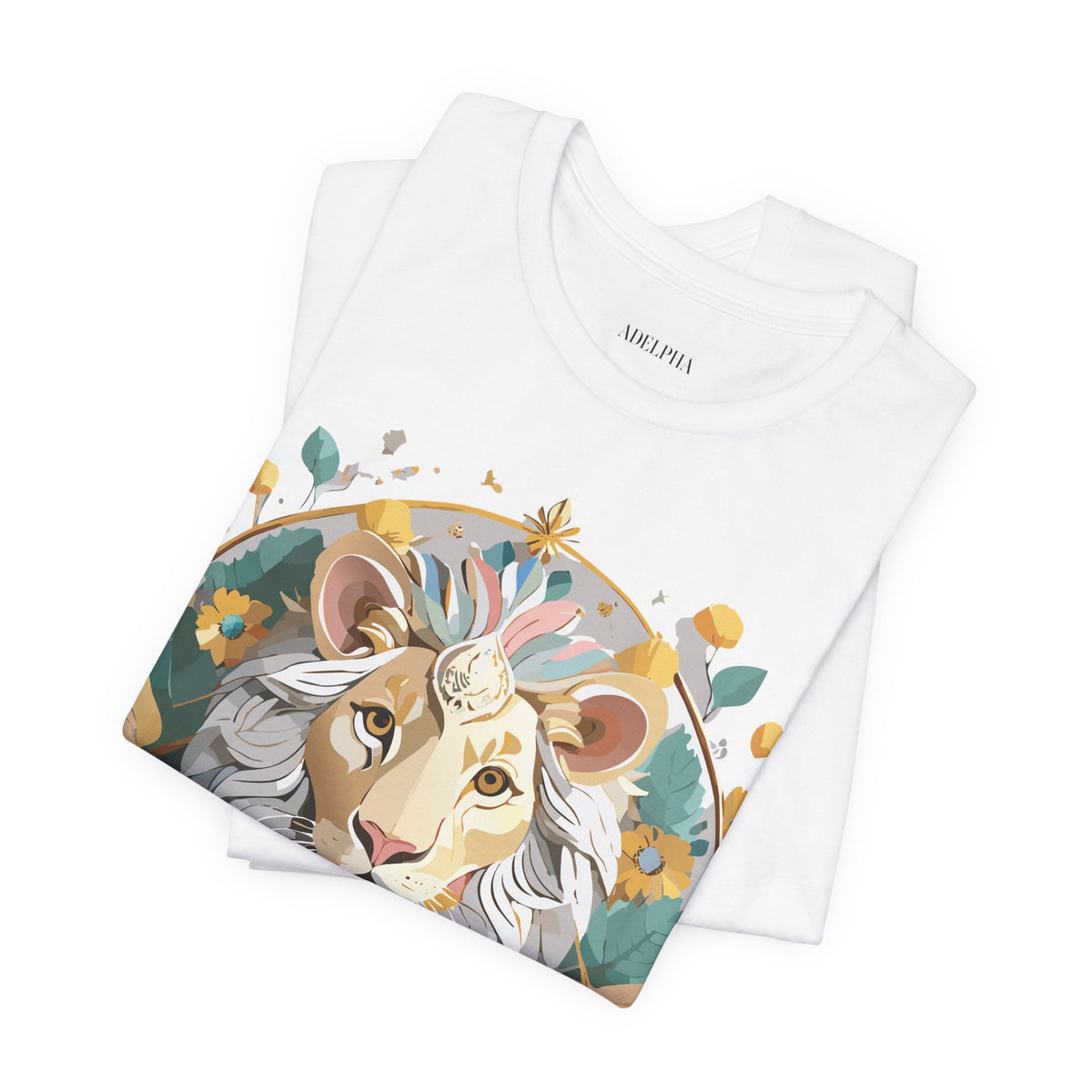 Medallion Graphic Unisex Cotton Bella+Canvas Tee with Art Design d57