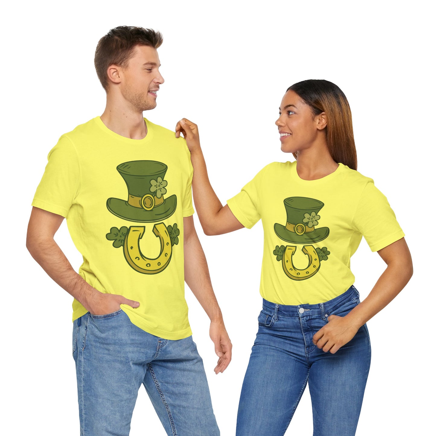 Unisex Cotton Tee Shirt with Lucky Prints