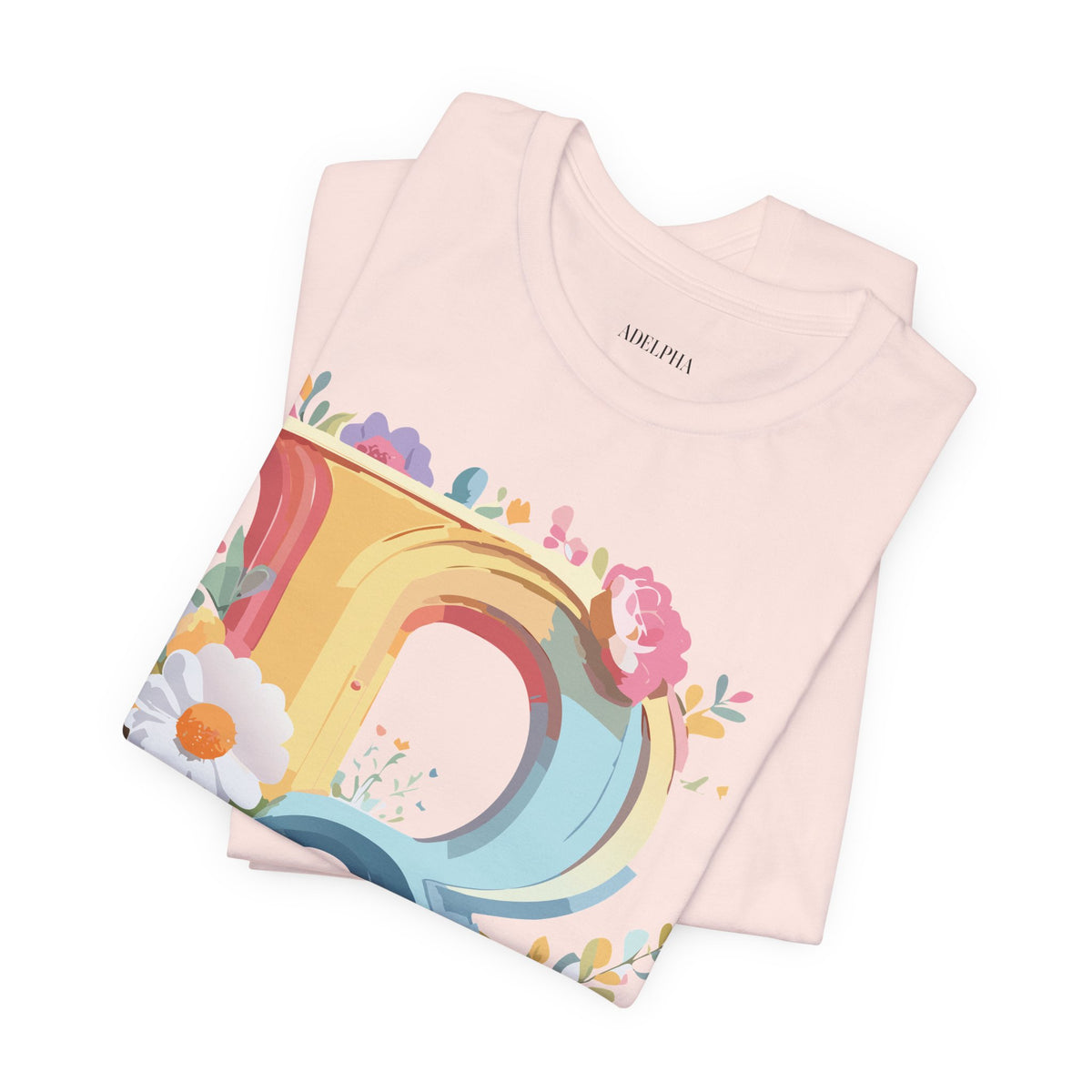Letter R Graphic Unisex Cotton Bella+Canvas Tee with Art Letter Design