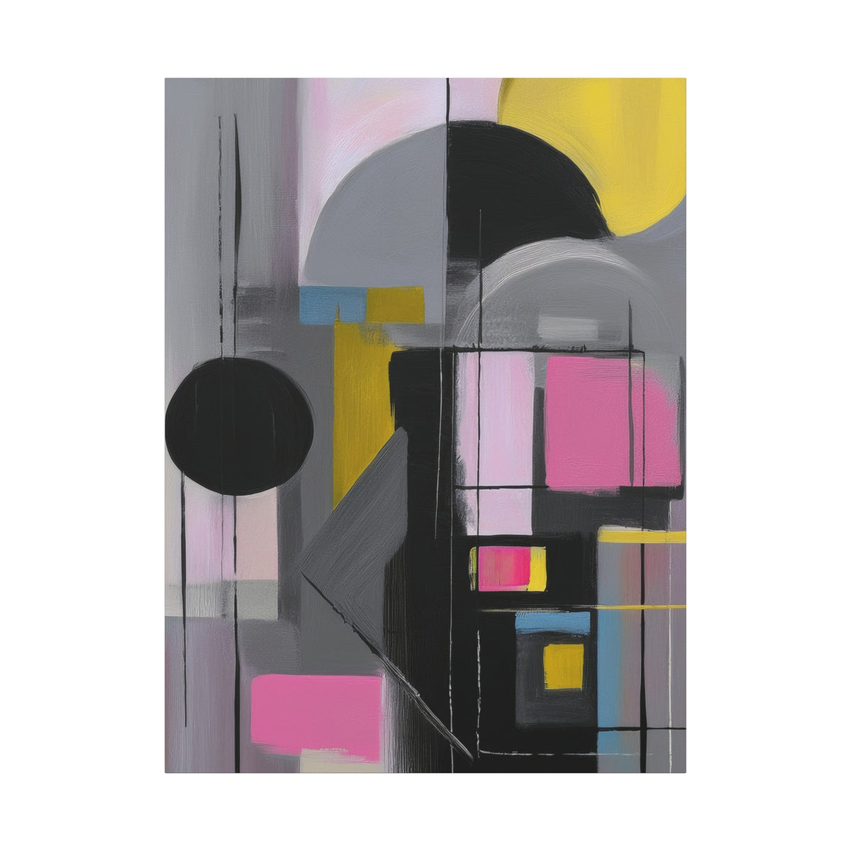 Abstract Geometric Painting Print Canvas 20x24,20x30,24x30 24x32,24x36,30x40 32x48,36x48,40x60 Pine-Wood Inner Frame ABS-37