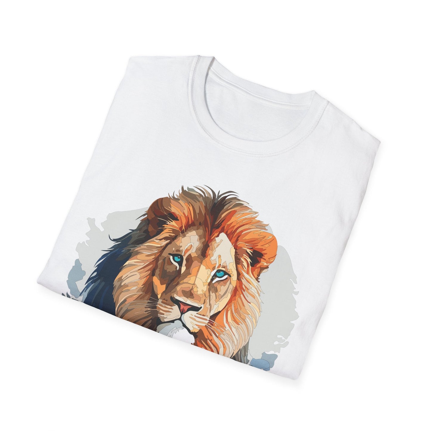 Lion Shirt Unisex Animal Tee Gildan Softstyle 64000 100 Percent Ring Spun Cotton