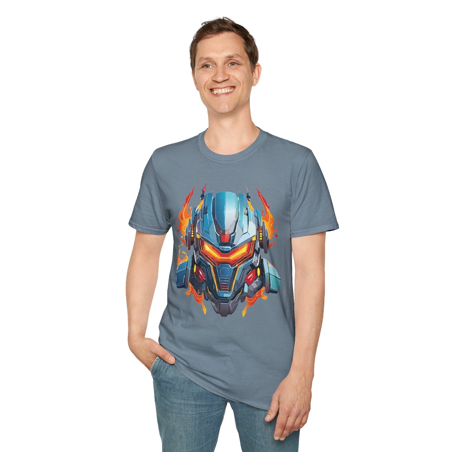 Cyborg Tee Unisex Robot Terminator Shirt Softstyle Gildan 64000 Short Sleeve Art Design