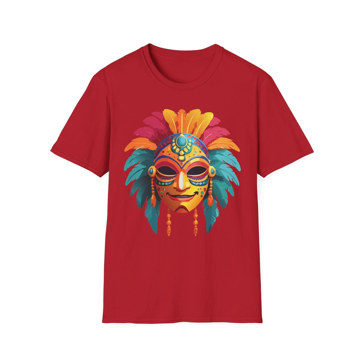 Mask Tee Shirt Unisex Softstyle Gildan 64000 100 Percent Ring Spun Cotton Masquerade Tee