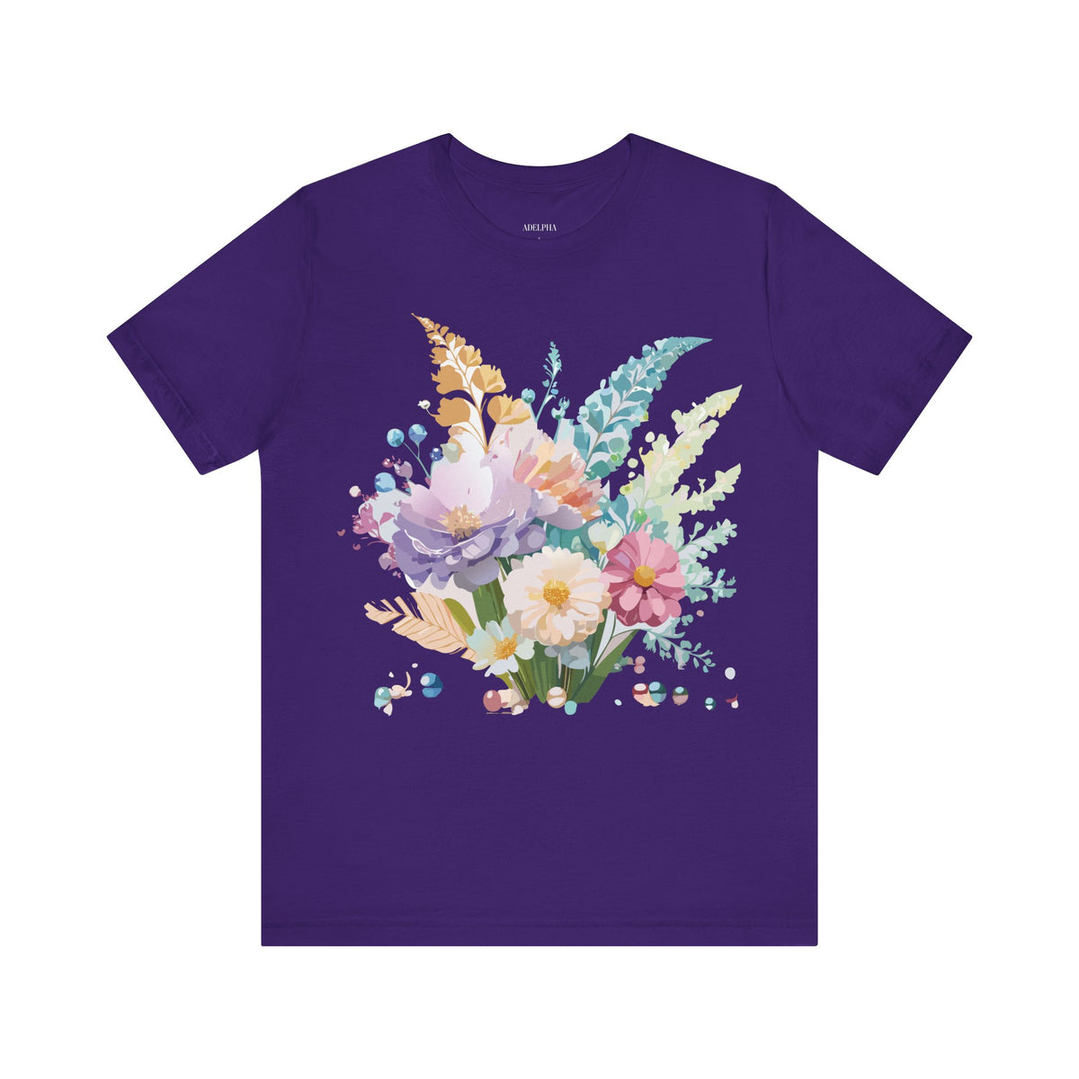 Floral Graphic Tee Shirt - Bella+Canvas Unisex 100 Cotton 10