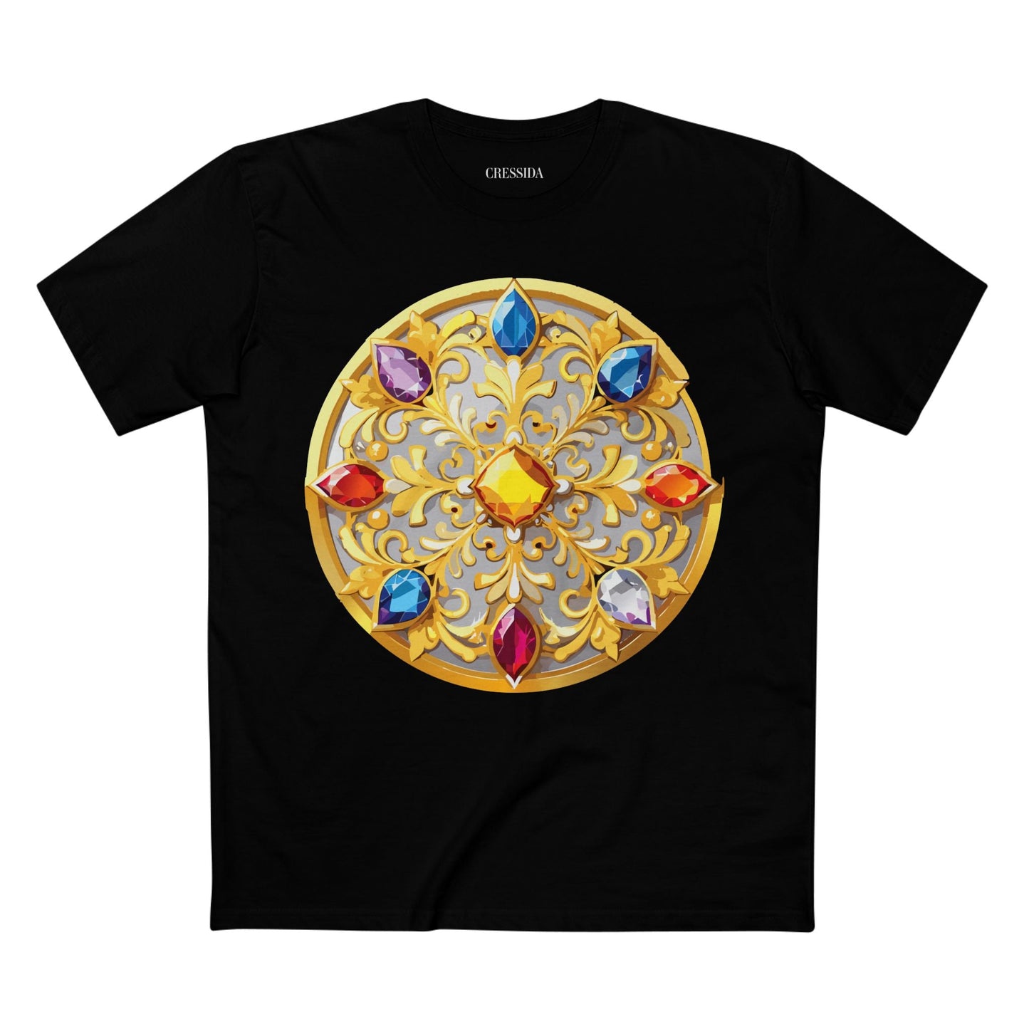 Medallion Graphic T-Shirt Unisex 100 Cotton With Gold Art Design Medal Tee 4