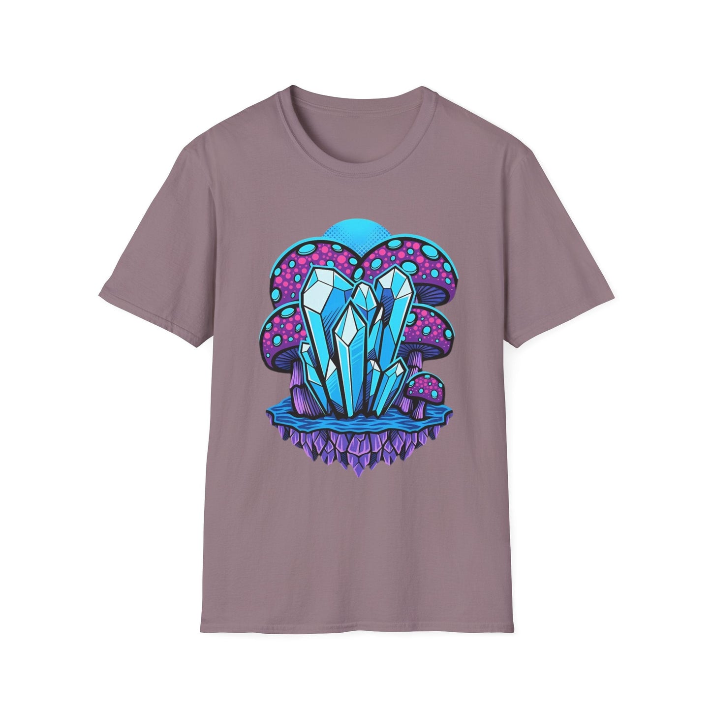 Mashroom Tee Shirt Softstyle Gildan 64000 100 Percent Ring Spun Cotton Breathable Funny Fungus