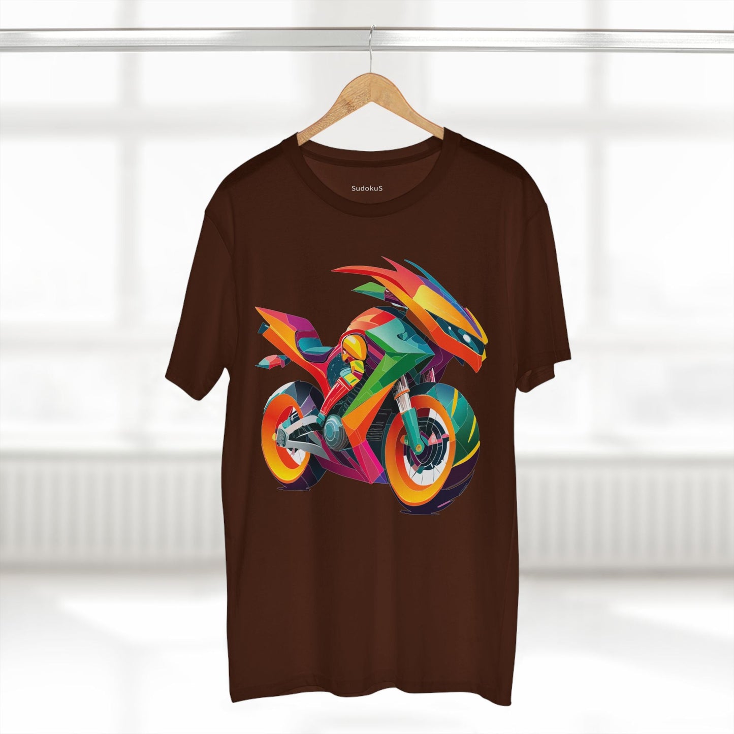 Moto Bike Graphic Unisex 100 Cotton Staple Tee 9