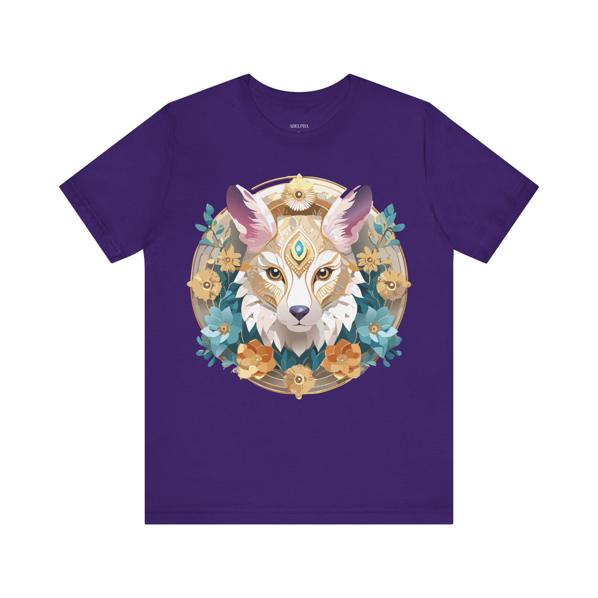 Medallion Graphic Unisex Cotton Bella+Canvas Tee with Art Design d72