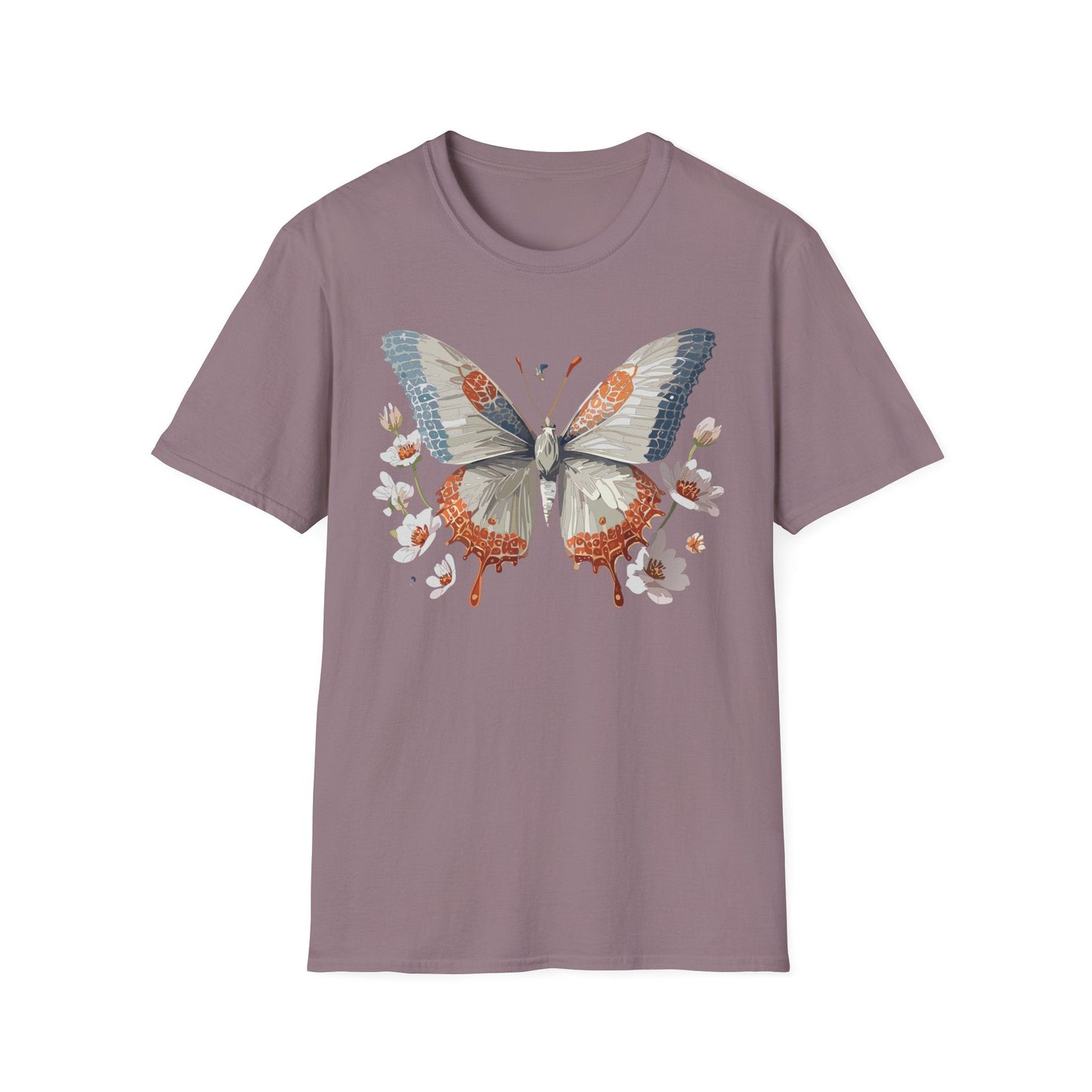 Butterfly Shirt Unisex Short Sleeve Cotton Tee Monarch Design For Men Women Comfort