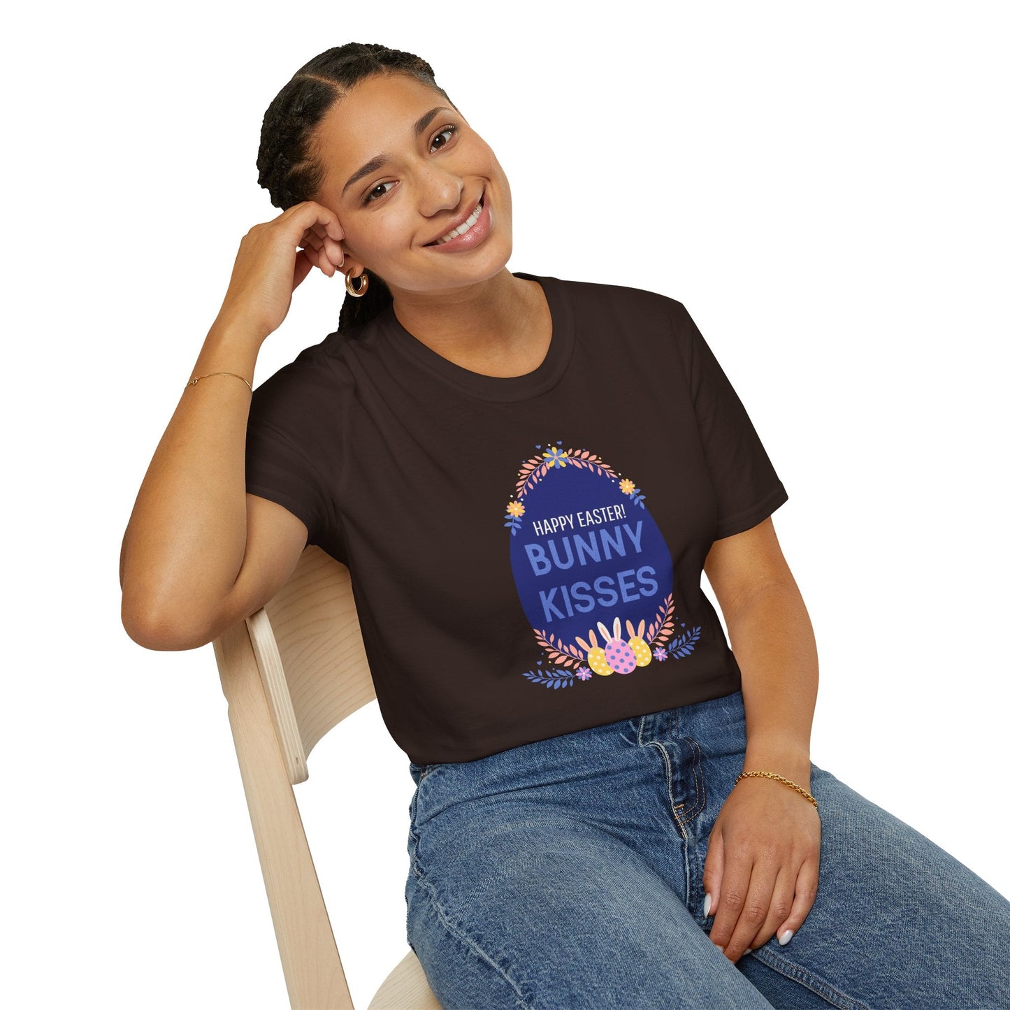 Easter Bunny Kisses T Shirt Unisex Gildan Softstyle Tee With Easter Signature Prints Design