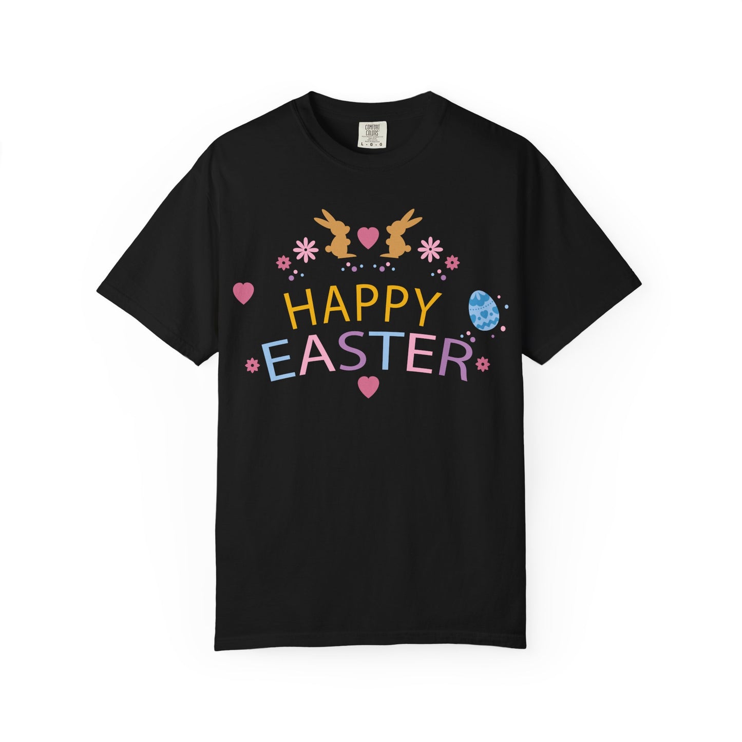 Easter Bunny Heart T-Shirt, Tee Shirt with Easter Signature, T Shirt with Easter Prints, Tee Shirt with Easter Design 2