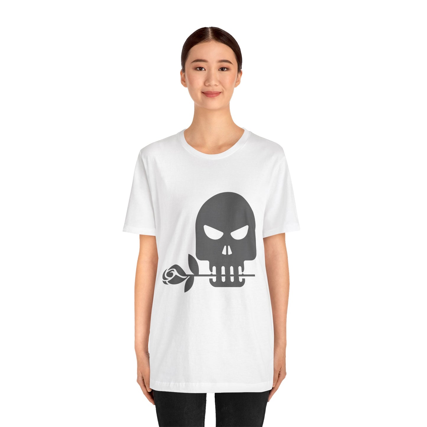 Unisex Cotton Tee Shirt with Skull