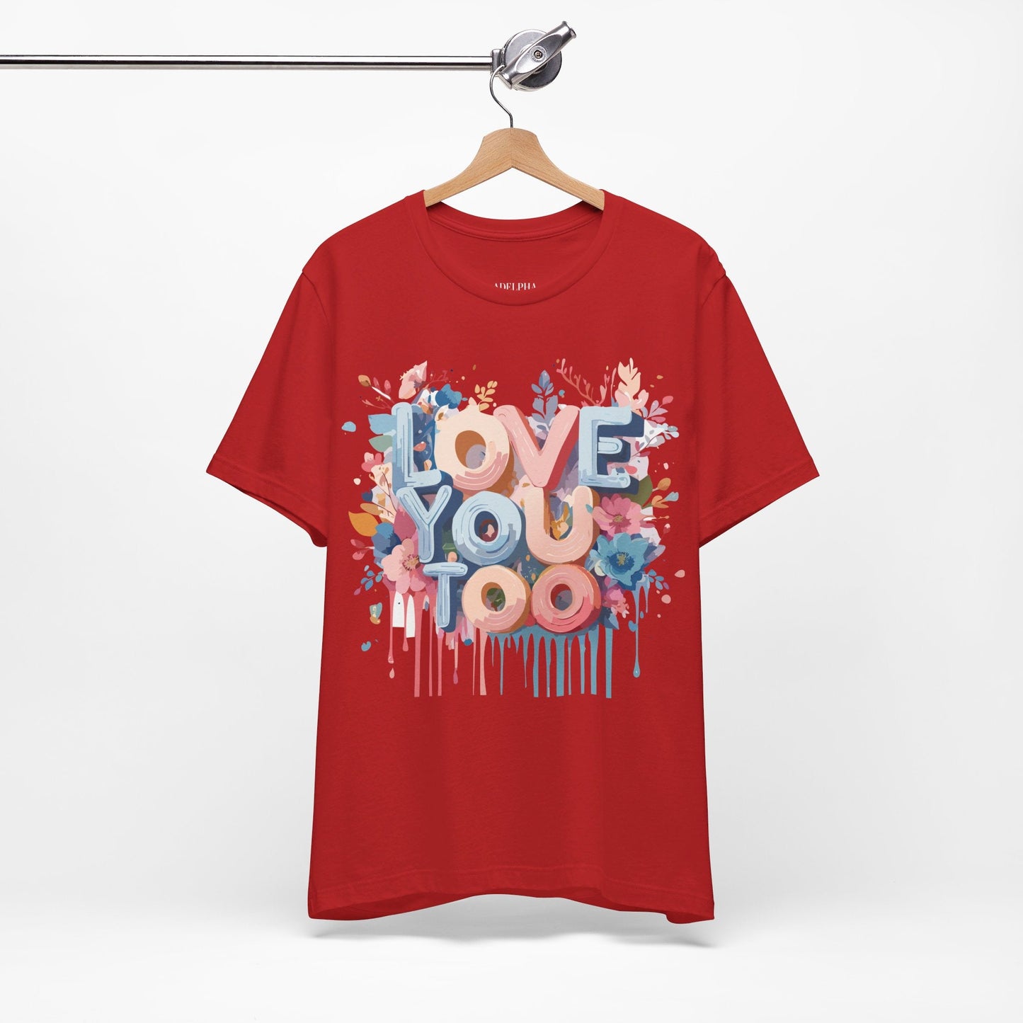 Valentine Graphic Tee Unisex Short Sleeve Art Design By Adelpha Vintage Inspired Tee