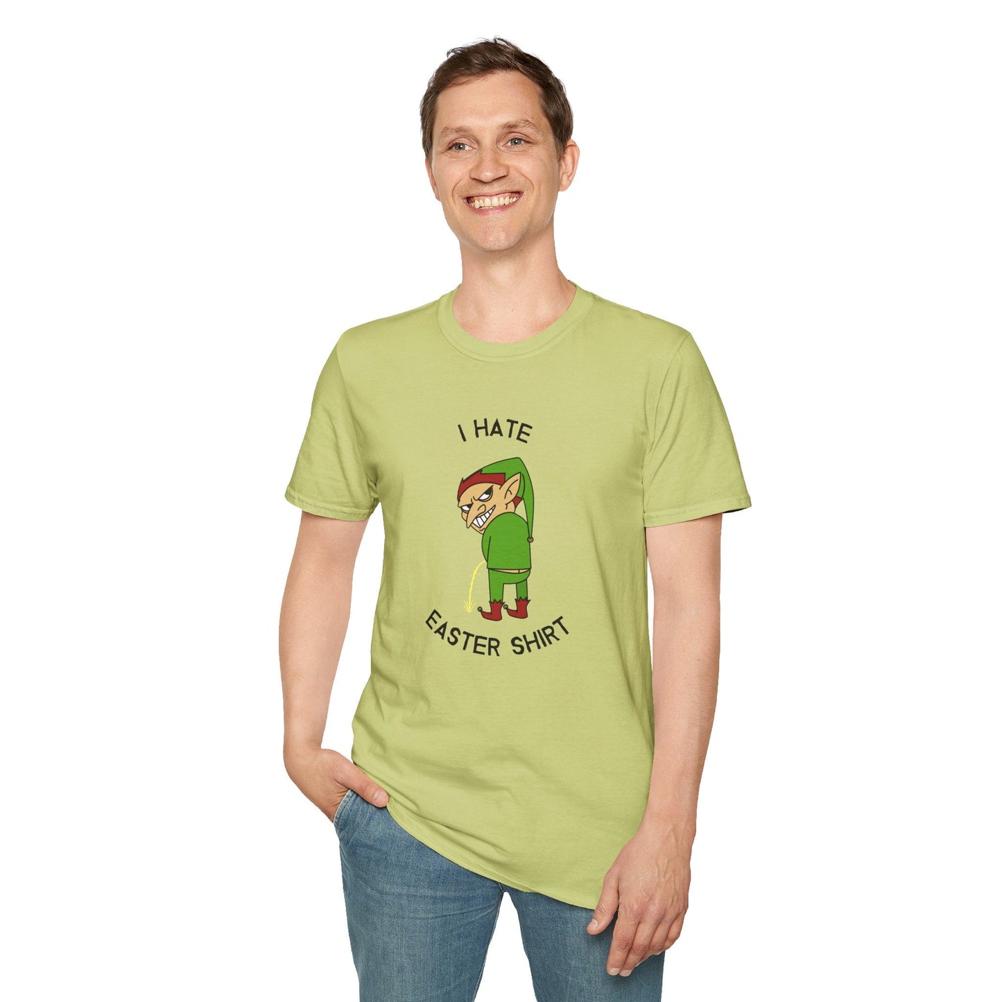 Unisex Easter T Shirt With Art Design Softstyle 100 Percent Ring Spun Cotton Lightweight Tee