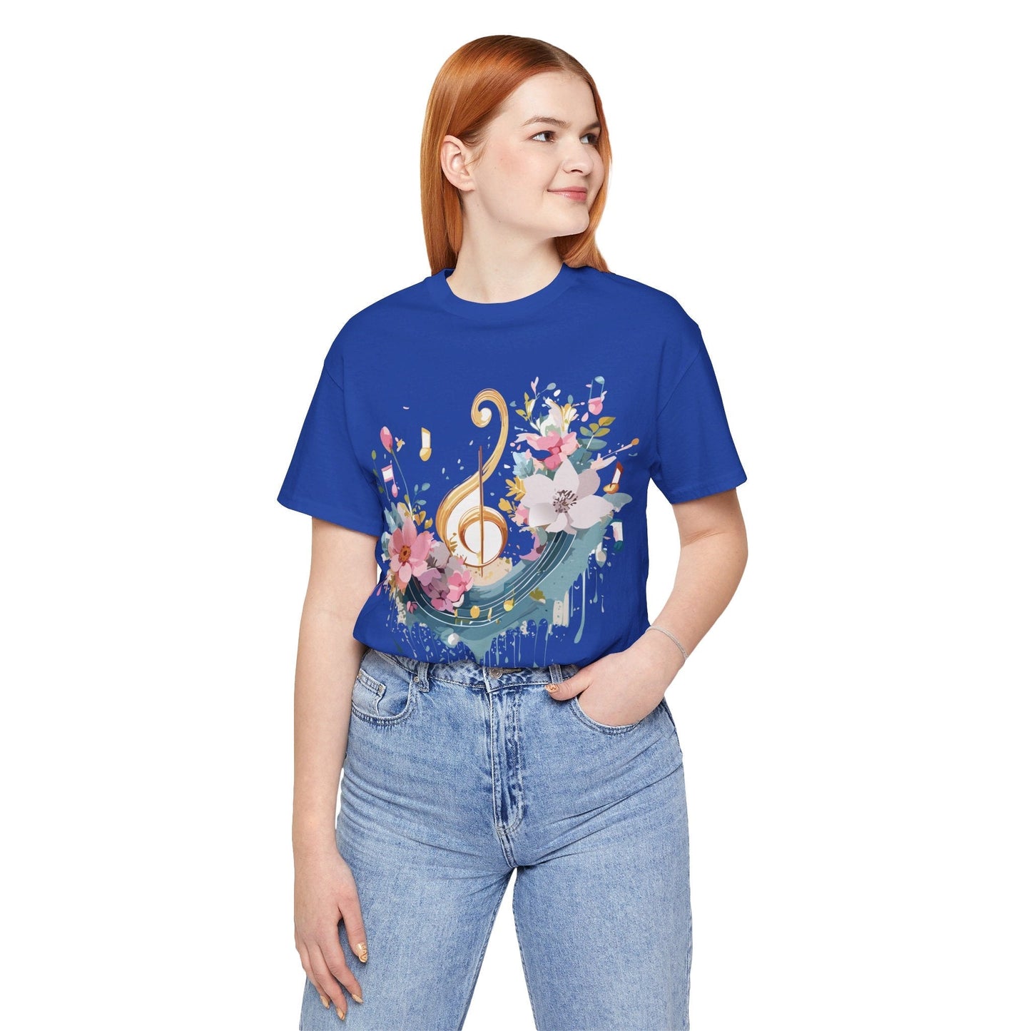 Music Graphic Unisex 100 Cotton Vintage Art with Musical Elements Tee 65