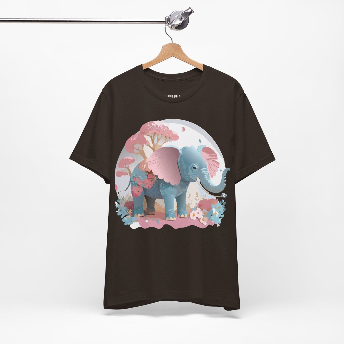 Adelpha Graphic Tee Unisex Vintage Inspired Artwork Elephant Short Sleeve Shirt Premium
