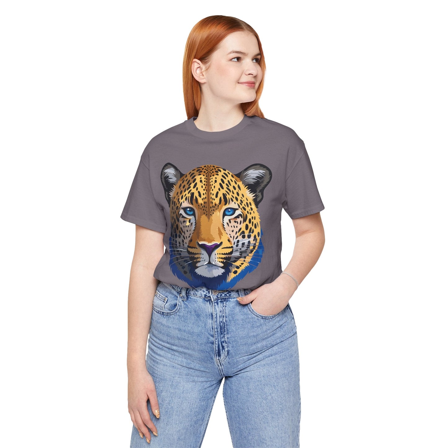 Unisex Animal Graphic Tee Shirt With Wildlife Art Design For Everyday Comfort Short Sleeve