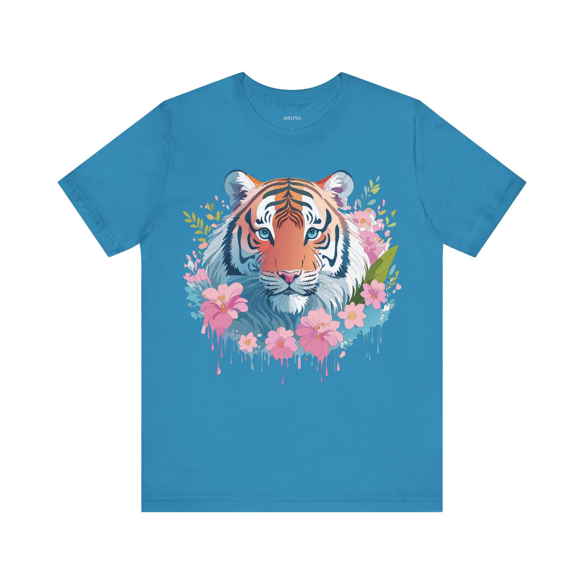Tiger Graphic Unisex Cotton Bella+Canvas Tee with Art Animal Design e149