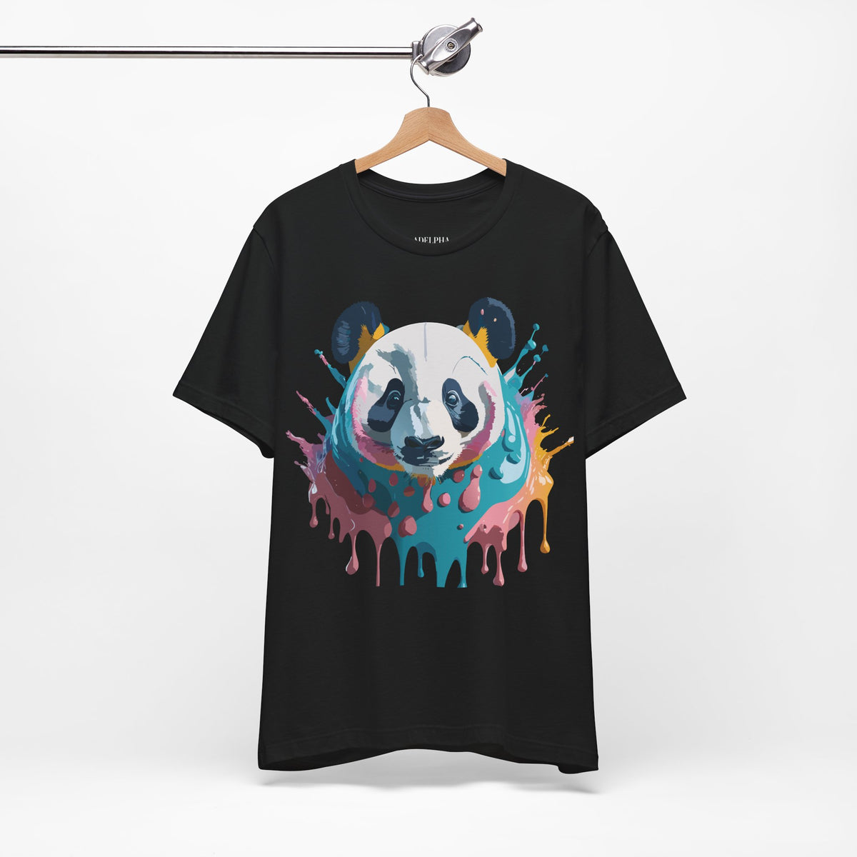 Panda Graphic Unisex Cotton Bella+Canvas Tee with Art Animal Design e140