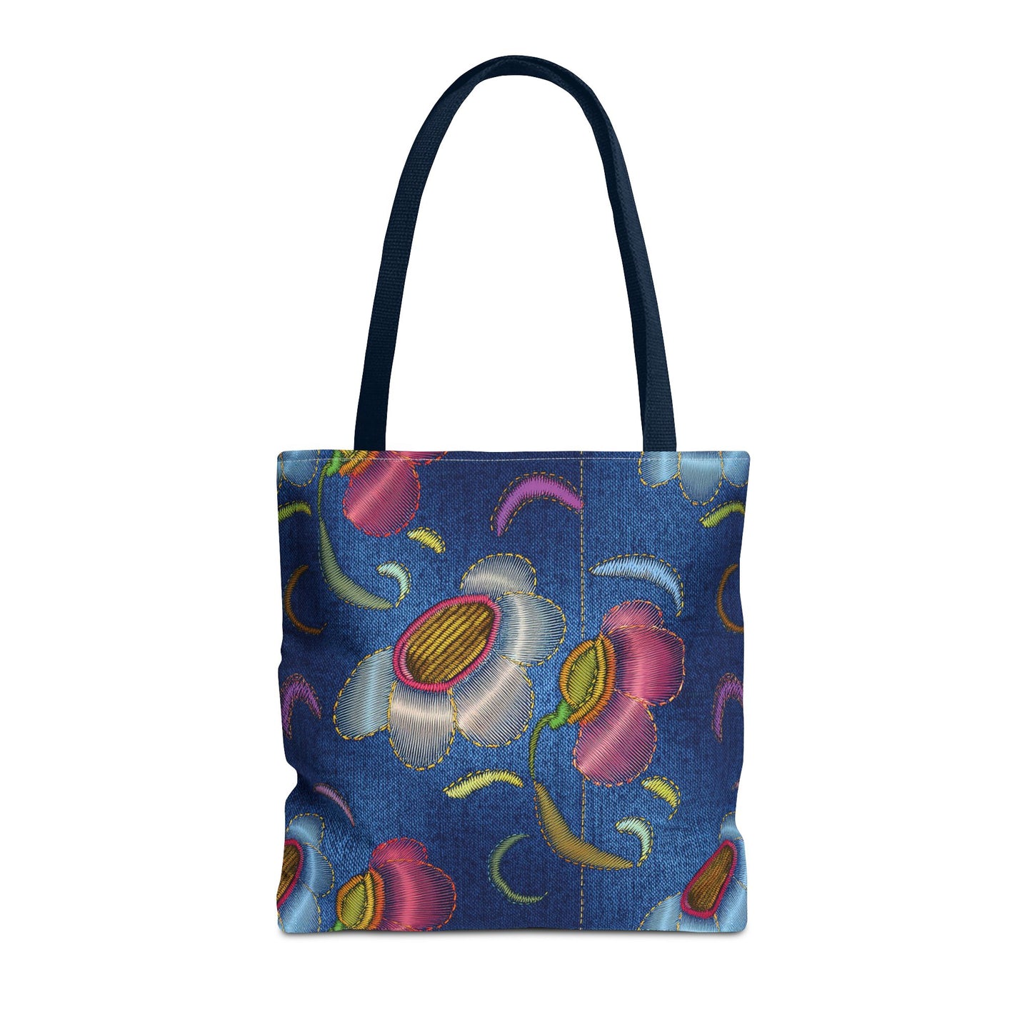 Denim Fabric Imitation Print Unisex Canvas Bag Poly Spun 3 Sizes Tote Bag 165