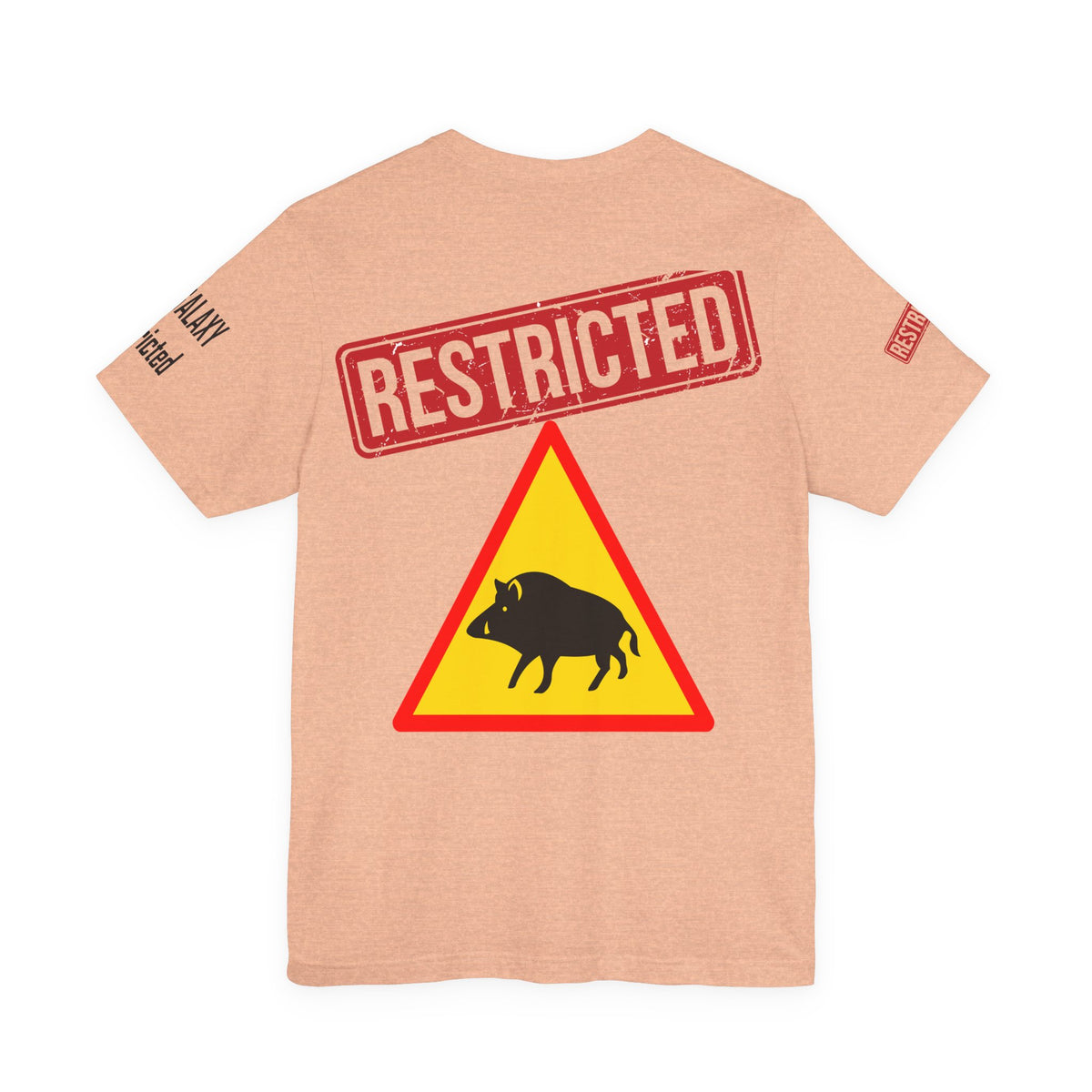 Art Red Stamp Graphic Unisex Cotton Bella+Canvas Tee with Art Design b95