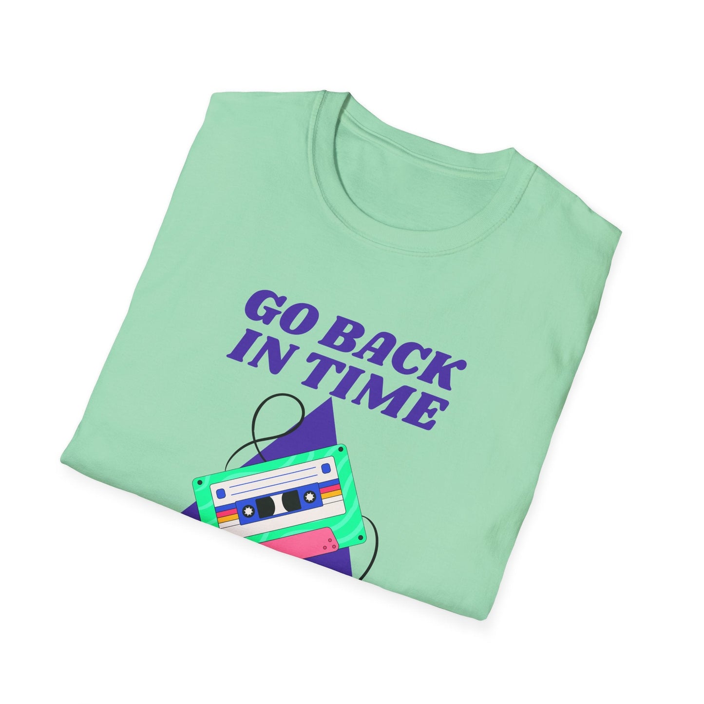 Retro Go Back In Time Cassette T-Shirt Unisex Cotton