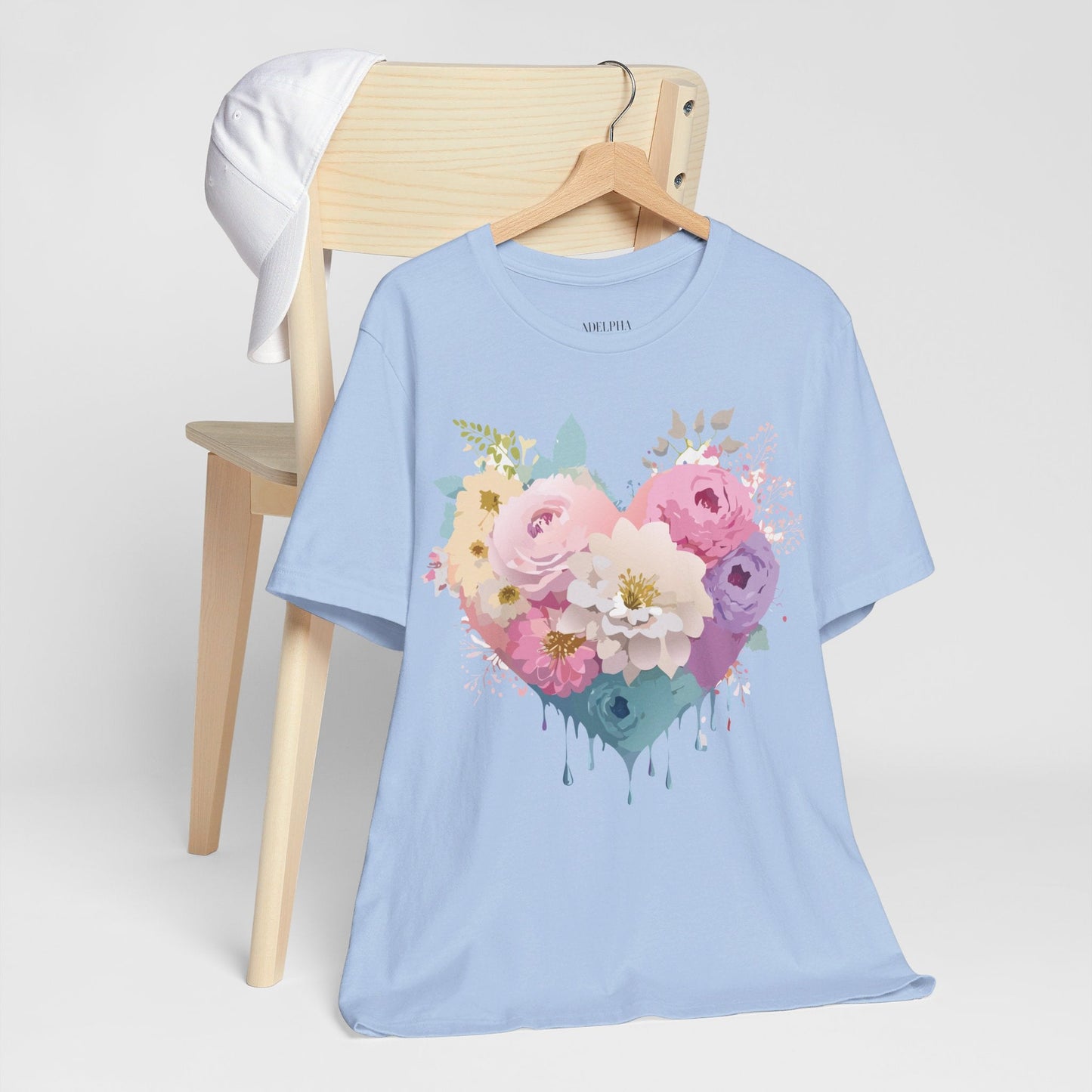Valentine Graphic Tee Unisex Short Sleeve Shirt With Adelpha Vintage Artwork Design