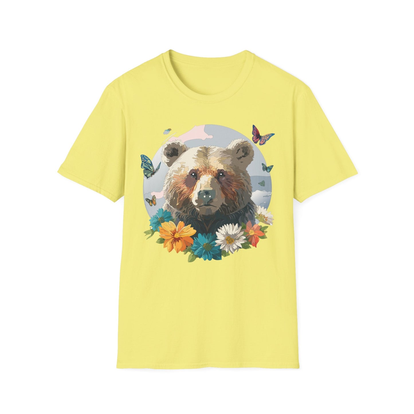 Bear T Shirt Unisex Gildan Softstyle Cotton Tee With Teddy Bear Design Lightweight Comfort
