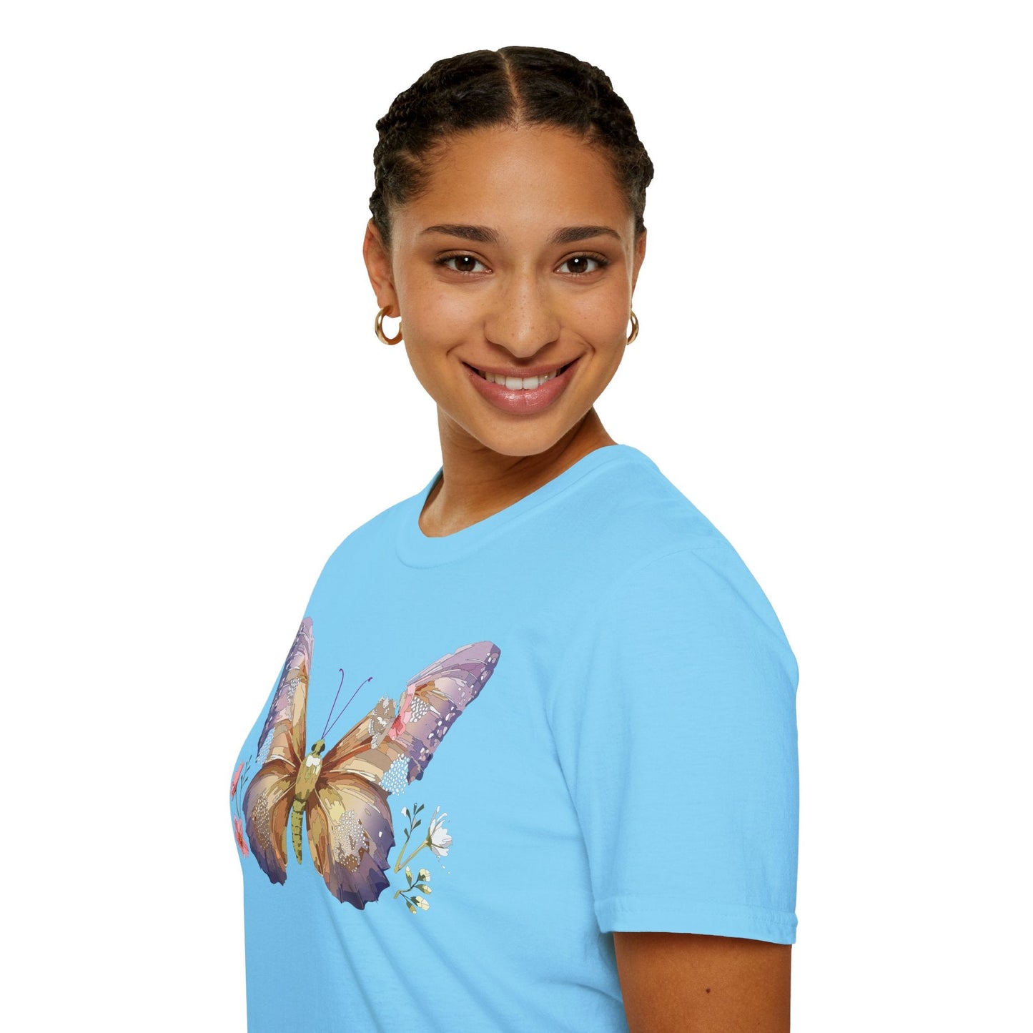Monarch Butterfly Shirt Unisex Short Sleeve Tee Gildan Softstyle 64000 100 Percent Ring Spun Cotton