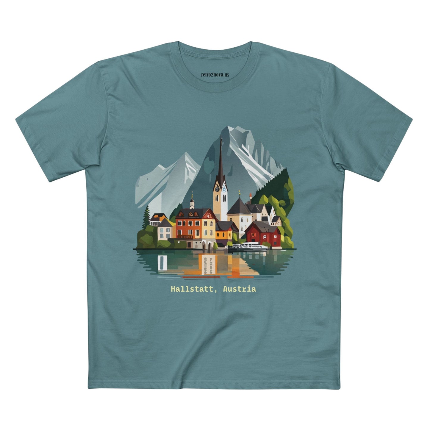 Austria Travel Shirt Unisex Premium Cotton Tee With Original Art Design Retro2Nova Collection