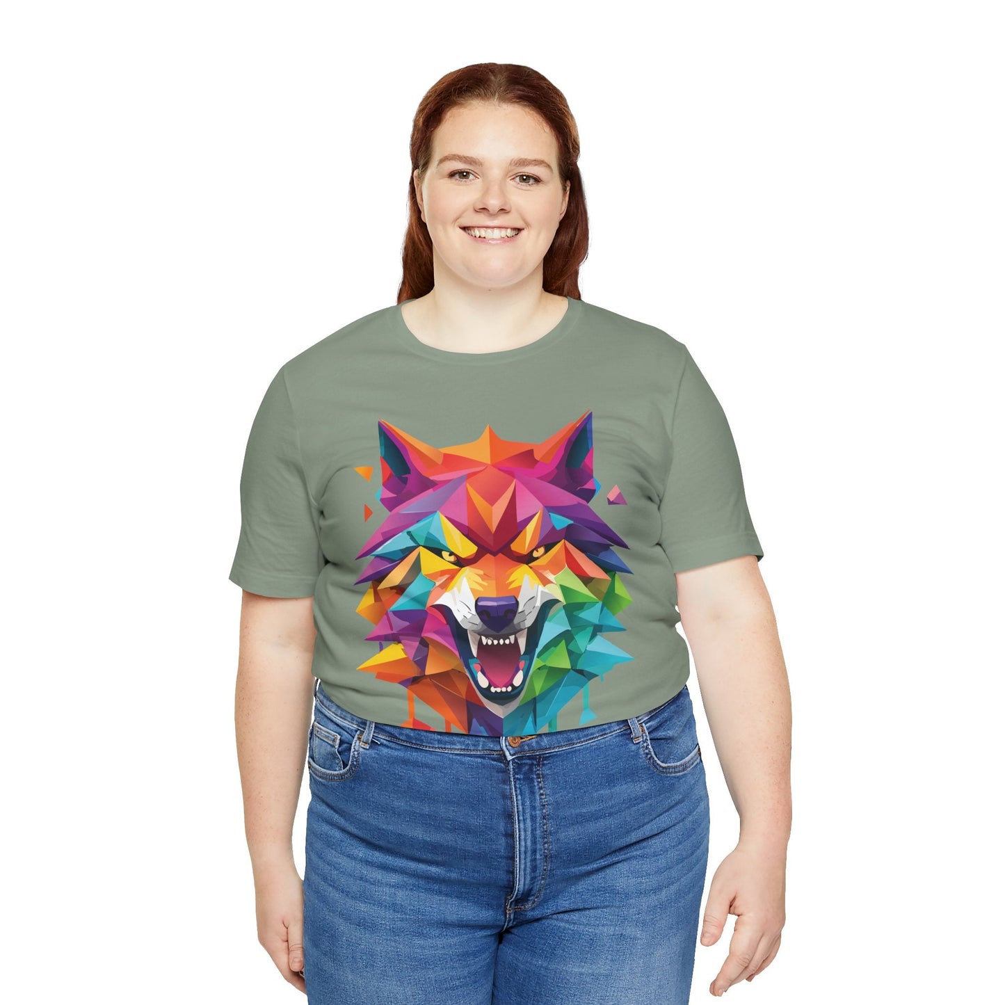 Unisex Animal Shirt With Art Design And Wild Animals Print Tee Short Sleeve Premium