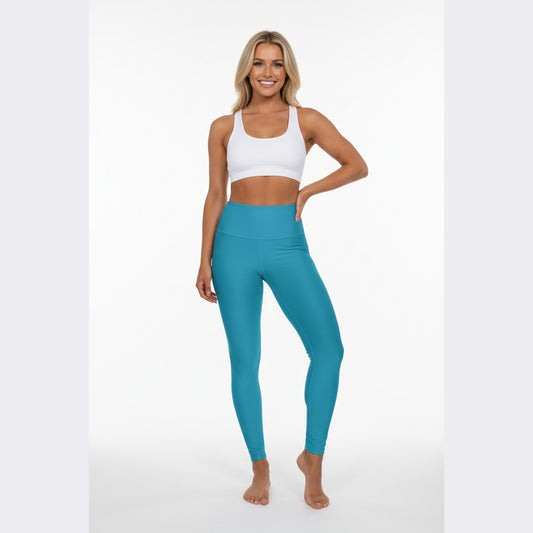 Bony Blue Yoga Leggings Women's Seamless Poly-Span Stretchy Fitness Pants