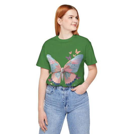 Butterfly Graphic Unisex 100 Cotton Lightweight Vintage Design Jersey Tee 122