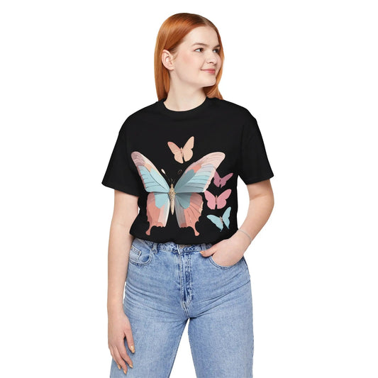 Butterfly Graphic Unisex 100 Cotton Lightweight Vintage Design Jersey Tee 18