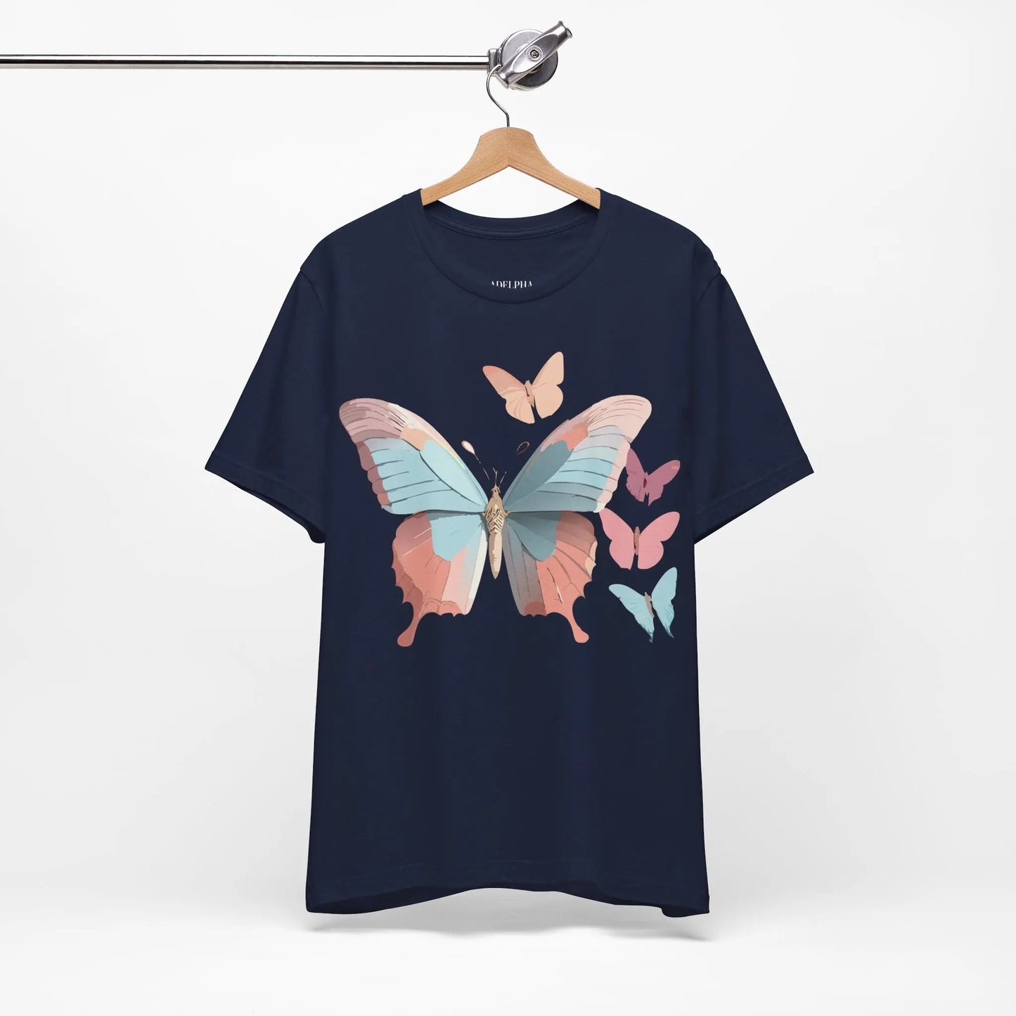 Butterfly Graphic Tee Unisex Short Sleeve Artwork From Adelpha Vintage Inspired