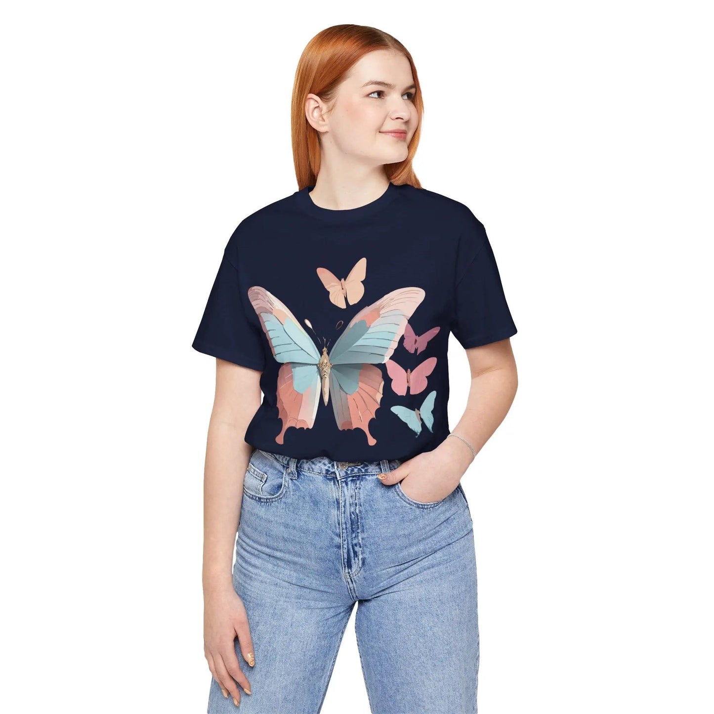 Butterfly Graphic Tee Unisex Short Sleeve Artwork From Adelpha Vintage Inspired