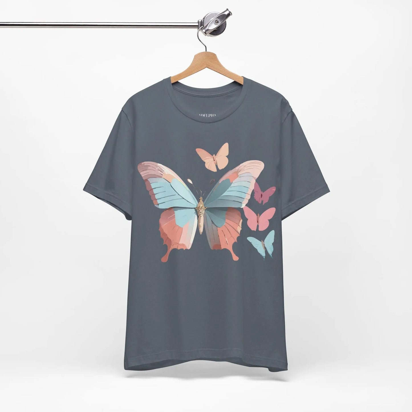 Butterfly Graphic Tee Unisex Short Sleeve Artwork From Adelpha Vintage Inspired