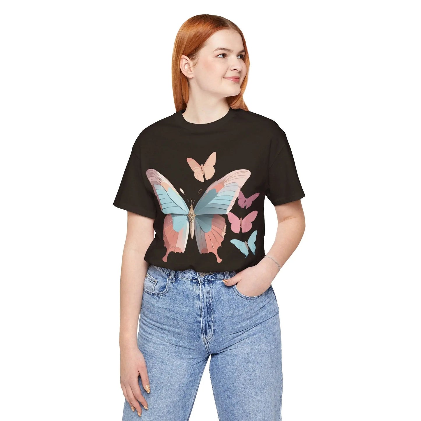Butterfly Graphic Tee Unisex Short Sleeve Artwork From Adelpha Vintage Inspired