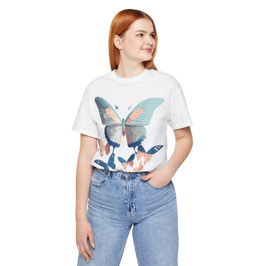 Butterfly Graphic Unisex 100 Cotton Lightweight Vintage Design Jersey Tee 117