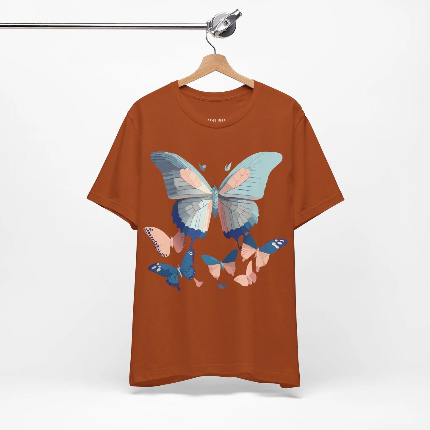 Butterfly Graphic Unisex 100 Cotton Lightweight Vintage Design Jersey Tee 116