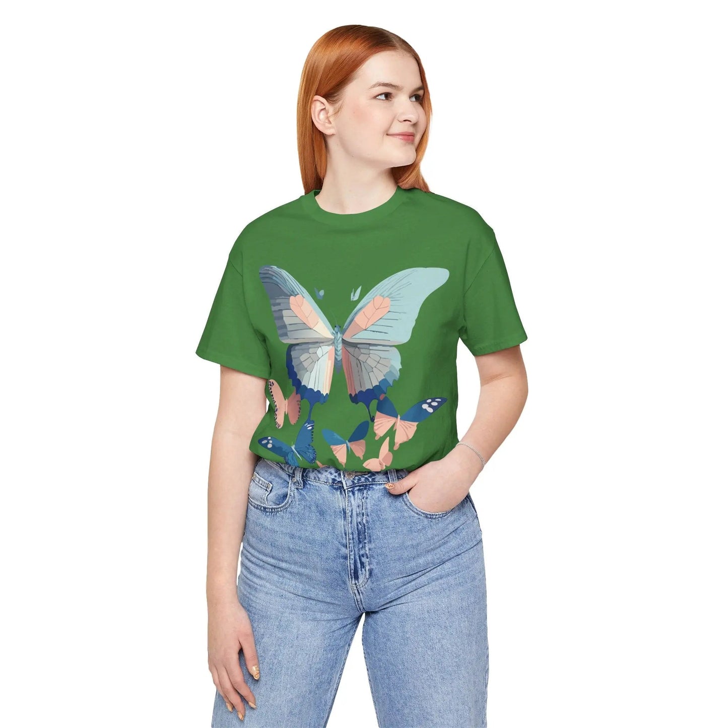Butterfly Graphic Unisex 100 Cotton Lightweight Vintage Design Jersey Tee 116