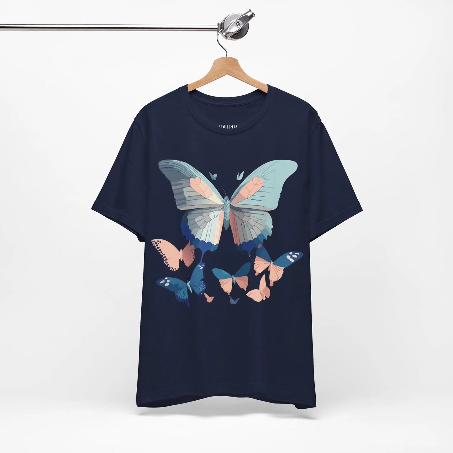 Butterfly Graphic Unisex 100 Cotton Lightweight Vintage Design Jersey Tee 116