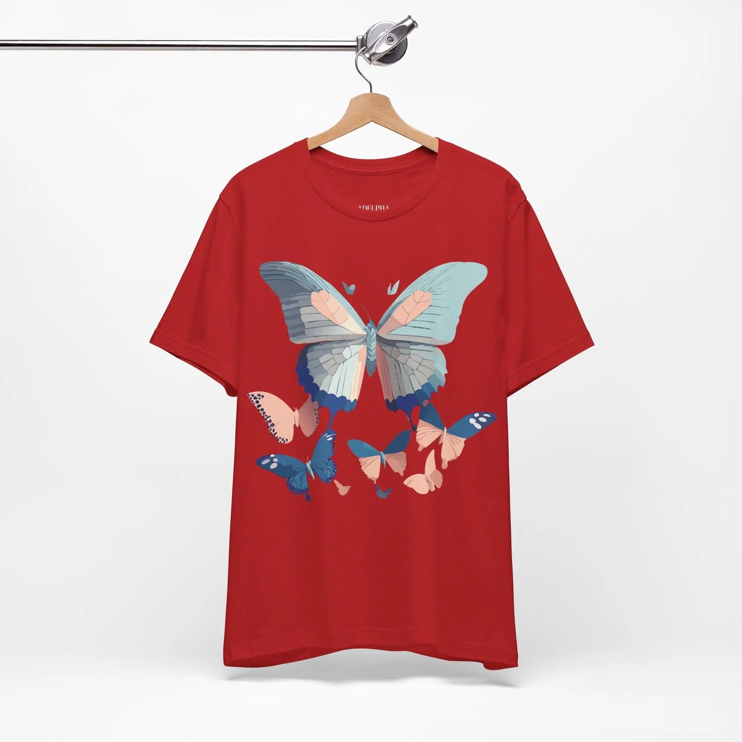 Butterfly Graphic Unisex 100 Cotton Lightweight Vintage Design Jersey Tee 116
