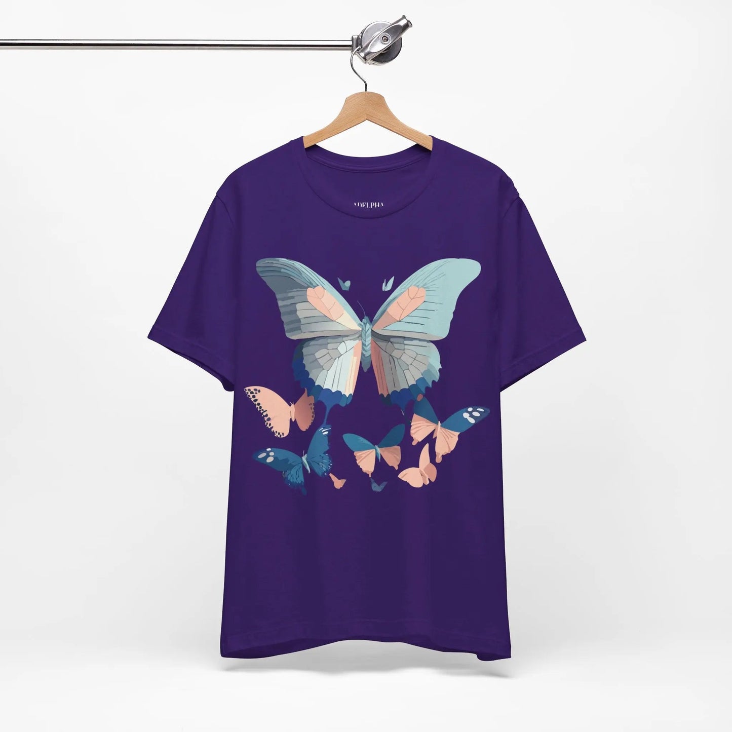 Butterfly Graphic Unisex 100 Cotton Lightweight Vintage Design Jersey Tee 116