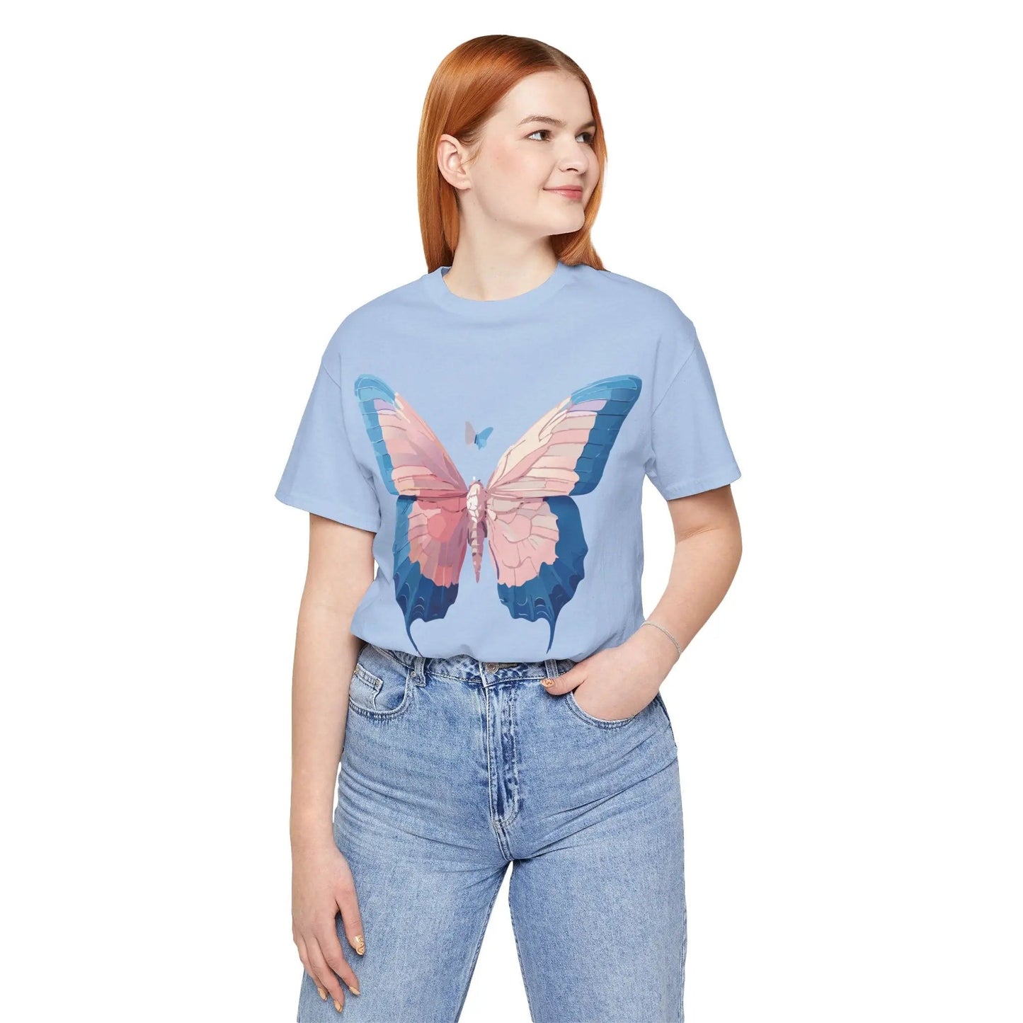 Butterfly Graphic Unisex 100 Cotton Lightweight Vintage Design Jersey Tee 113