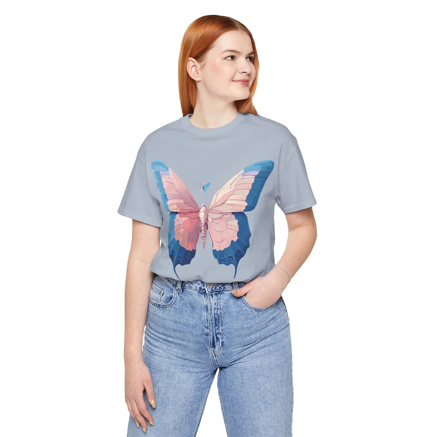 Butterfly Graphic Unisex 100 Cotton Lightweight Vintage Design Jersey Tee 113