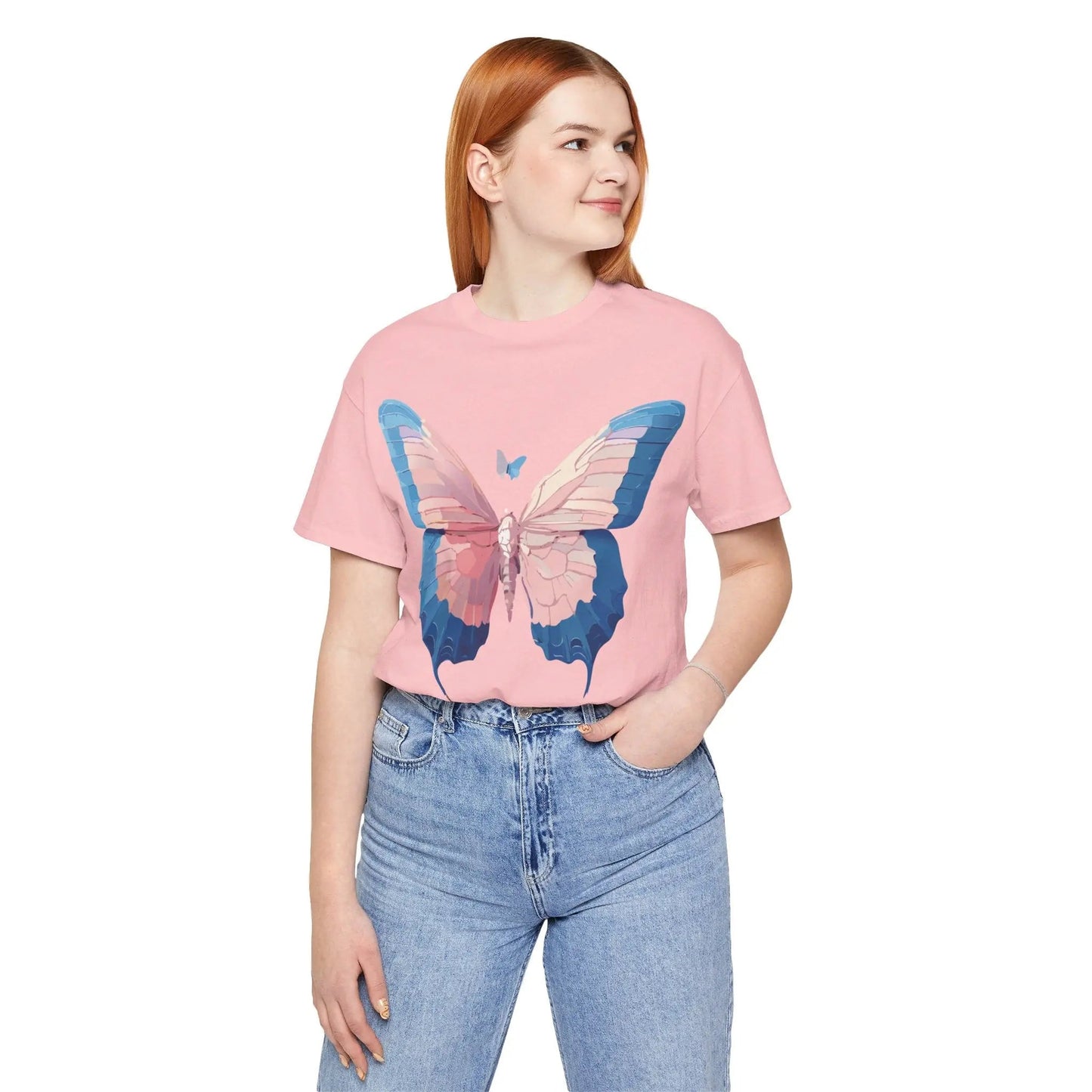 Butterfly Graphic Unisex 100 Cotton Lightweight Vintage Design Jersey Tee 113